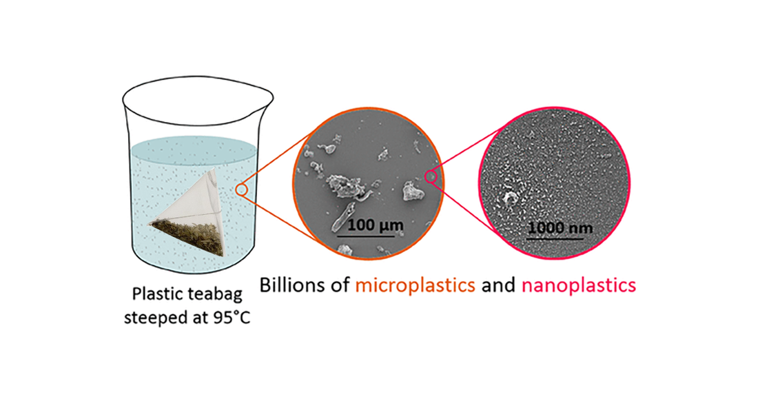 Miliardy mikroplastů a nanoplastů se uvolňují z čajového sáčku namáčeného při 95 °C.