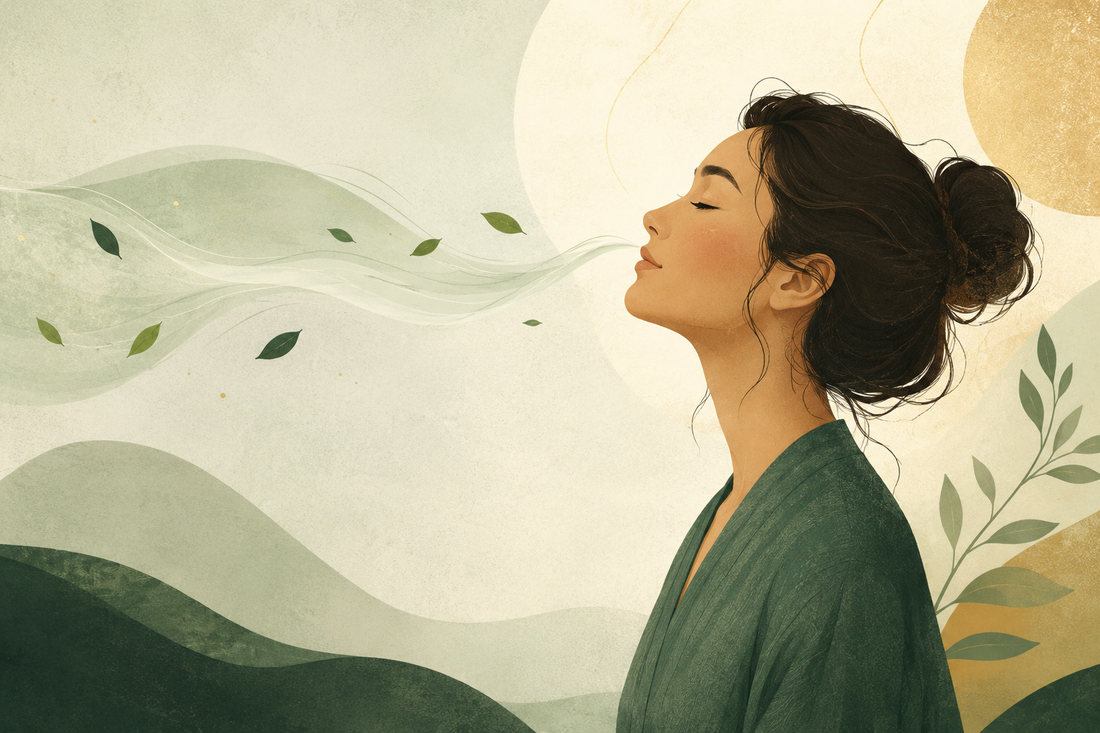 Illustration for article: The Benefits of Deep Breathing